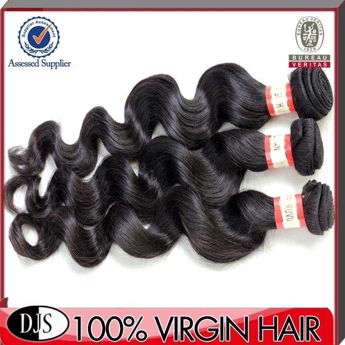 Loose wave natural color 5a grade peruvian virgin hair 2