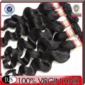 Loose wave natural color 5a grade peruvian virgin hair 3