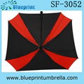 30" Square Fiberglass Frame Auto Open Promotional Golf Umbrella 