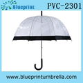 Metal Frame Transparent PVC Bell Shape