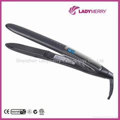 Hot 1" slim 450F dual voltage nano Titanium flat iron