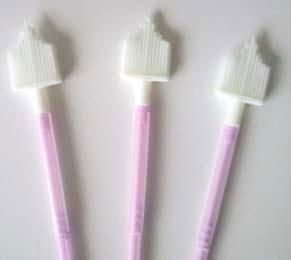 Cervical cell collection brush: 2