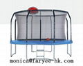 Trampoline with basketball hoop 1