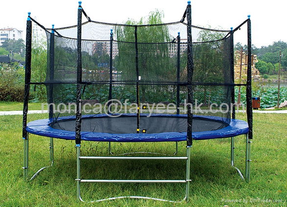 Trampoline with safety enclosure 2