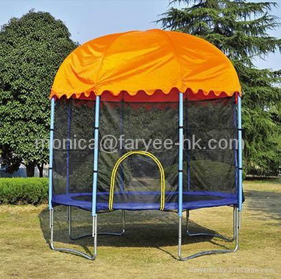 Trampoline with safety enclosure 3