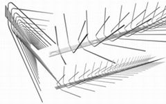 Swallow spikes for swallow control in 4 row spikes cover 15cm width