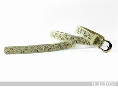 Women's PU Belt with Cut-outs on Strap 