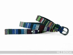 Women's Fabric Belt with Gun Black  Buckle