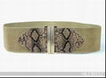 Wide Elastic Belt with snake pattern in