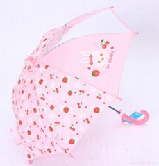 18 inch *8K straight rod hand opening umbrella for children