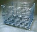 Folding Steel Wire Mesh Display Storage Stacking Cage Container  3
