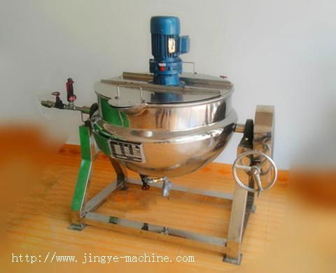 Tilting jacketed-kettle  with  agitator