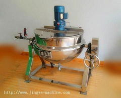 Tilting jacketed-kettle  with  agitator