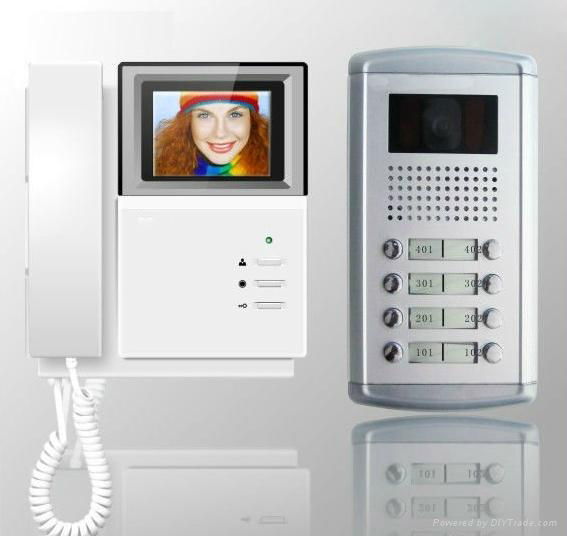 3.5"/4.0" color video door phone entry system for multi apartment system