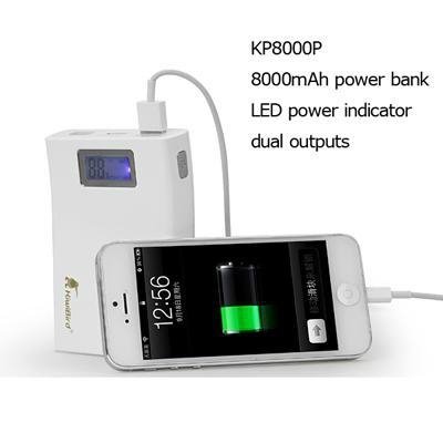 Hot Selling 8000mAh external power bank with double outputs  3