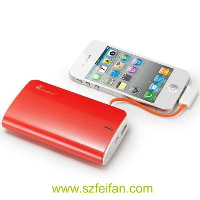 6600mAh capacity external power bank for ipad and phone   2