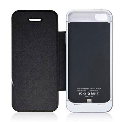 QYG 2000mAh battery case with flip cover for iPhone5s