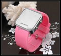 Multi-color customized logo silicone led watch