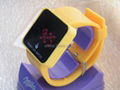 Multi-color customized logo silicone led watch 5