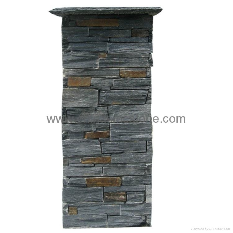 Slate stone pillar 2