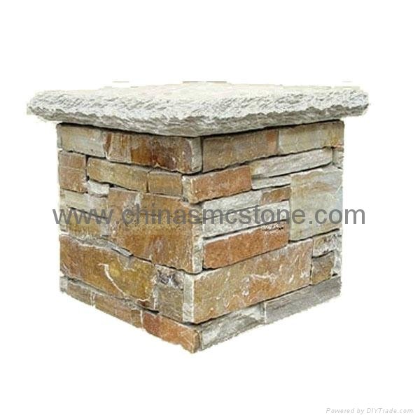 Slate stone pillar 5