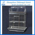 Large stainless steel semi-circle playtop parrot cage 