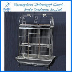 Large stainless steel semi-circle playtop parrot cage