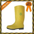 Yellow pvc gum boots with steel toe