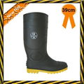 Black chemical resistant PVC boots with