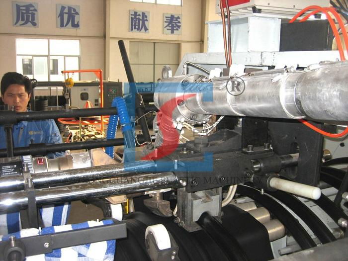 HDPE Plastic-Steel Large Diameter Hollow Wall Winding Pipe Extrusion Line 3