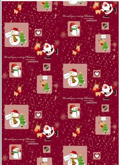 Printed Rolling Christmas Wrapping Paper