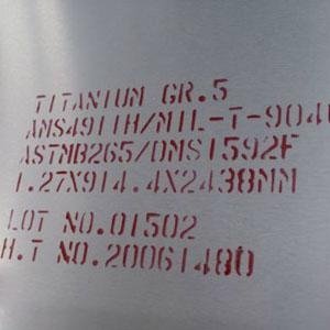 Factory supply good quality and low price ASTM B265 GR2 material titanium plate 4
