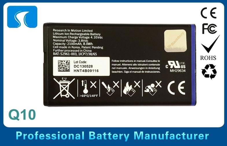 2100mAh 3.8V Blackberry Battery Replacement With Q10 NX1 Battery 2