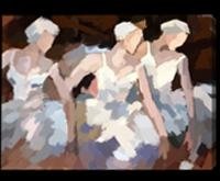 Ballet dancer oil painting