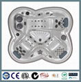 Lotus shape 3 seater outdoor spa acrylic hot tub jacuzzi 1