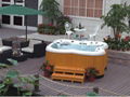 Lotus shape 3 seater outdoor spa acrylic hot tub jacuzzi 2