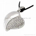 Shiny crystal usb flash drive good Christmas gift