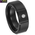 black tungsten rings with stones