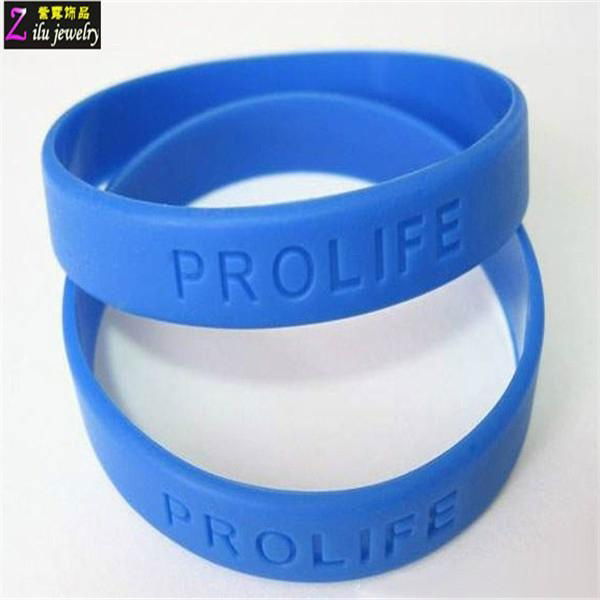 blue pure silicone bracelet