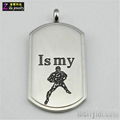 Stainless steel dog tag pendant 1