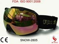 Professional fashion snow boarding goggles with anti-fog lens 1