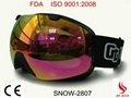 High quality professional anti-fog snow goggles with CE,FDA certificate