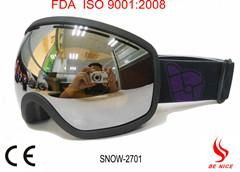 Fashion professional anti-fog ski goggles with camera