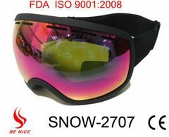 Fashion professional anti-fog custom ski goggles