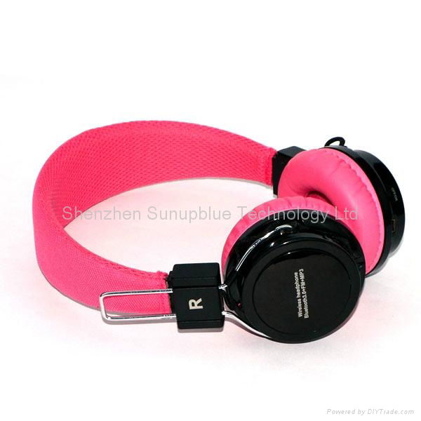 FM Radio bluetooth headset with Built-in MP3 player 5