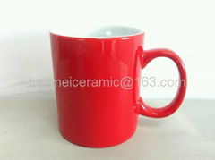 11oz color glaze mug