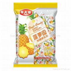 Crispy Soft Center Filling Pineapple Fruit Juicy Candy