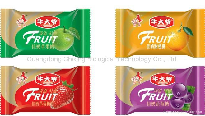 Milk orange flavor Fruit Juicy Candies made in China 4