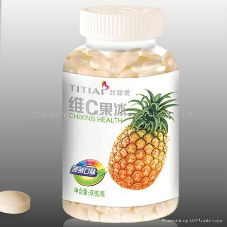 Chewable tablets with different fruits flavor chosen 2