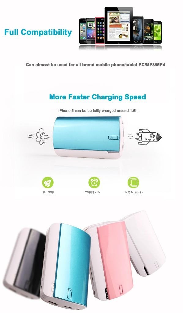 Dual USB Battery iPhone 11200mAh Power Bank With LED Light 3